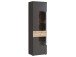 Wohnwand >Chatham I< in Chromfarben aus Glas - 319,3x203,3x52cm (BxHxT)