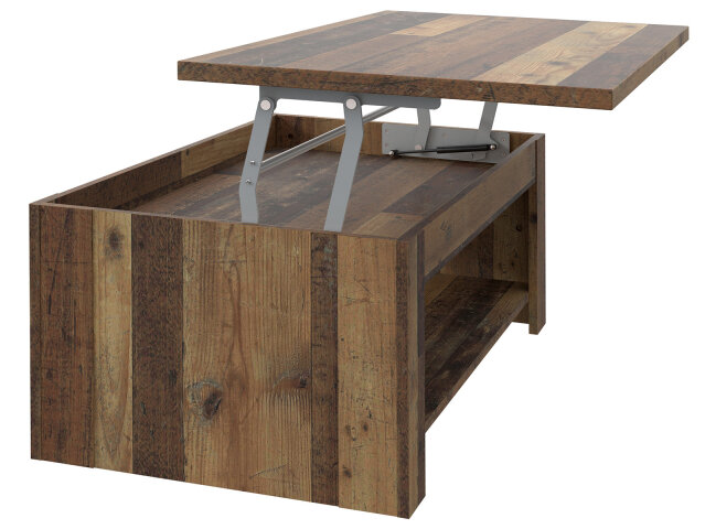 Couchtisch >Celon< in Old Wood Vintage - 110x45.7x65cm (BxHxT)