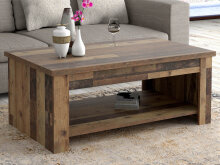Couchtisch >Celon< in Old Wood Vintage - 110x45.7x65cm (BxHxT)
