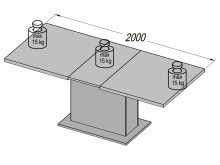 Esstisch >Celon< ausziehbar bis 200cm in Old Wood Vintage - 160/200x76.6x90cm (BxHxT)