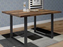 Esstisch >Talbert< in Old Wood Vintage aus Metall -...