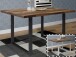 Esstisch >Talbert< in Old Wood Vintage aus Metall - 140x74,4x90cm (BxHxT)