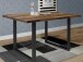Esstisch >Talbert< in Old Wood Vintage aus Metall - 140x74,4x90cm (BxHxT)