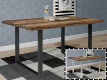 Esstisch >Talbert< in Old Wood Vintage aus Metall -...