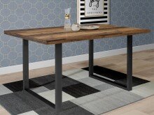 Esstisch >Talbert< in Old Wood Vintage aus Metall -...