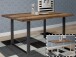 Esstisch >Talbert< in Old Wood Vintage aus Metall - 160x74,4x90cm (BxHxT)