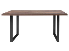 Esstisch >Talbert< in Old Wood Vintage Schwarz aus Metall - 160x74,4x90 (BxHxT)
