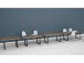 Esstisch >Talbert< in Old Wood Vintage Schwarz aus Metall - 180x74,4x90 (BxHxT)