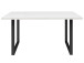 Esstisch >Talbert< in Weiß matt Schwarz aus Metall - 140x74,4x90cm (BxHxT)
