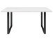 Esstisch >Talbert< in Weiß matt Schwarz aus Metall - 140x74,4x90cm (BxHxT)