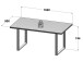 Esstisch >Talbert< in Weiß matt Schwarz aus Metall - 160x74,4x90cm (BxHxT)