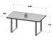 Esstisch >Talbert< in Weiß matt Schwarz aus Metall - 160x74,4x90cm (BxHxT)