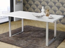 Esstisch >Talbert< in Weiß/Matt aus Metall - 180x74,4x90cm (BxHxT)