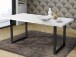 Esstisch >Talbert< in Weiß/Matt aus Metall - 180x74,4x90cm (BxHxT)
