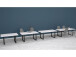 Esstisch >Talbert< in Weiß/Matt aus Metall - 180x74,4x90cm (BxHxT)