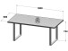 Esstisch >Talbert< in Weiß/Matt aus Metall - 180x74,4x90cm (BxHxT)