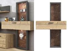 Regal >Kendra I< in Schwarz aus Glas -...