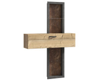 Regal >Kendra I< in Schwarz aus Glas -...