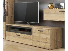 TV-Board >Kendra I< in Schwarz - 179,6x56,8x52cm (BxHxT)