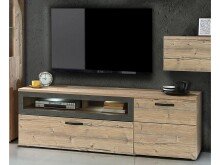 TV-Board >Kendra I< in Schwarz - 179,6x56,8x52cm (BxHxT)