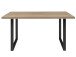 Esstisch >Talbert< in Sonoma-Eiche Schwarz aus Metall - 140x74,4x90cm (BxHxT)