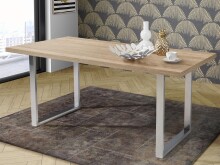 Esstisch >Talbert< in Sonoma-Eiche aus Metall - 180x74,4x90cm (BxHxT)