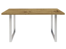 Esstisch >Talbert< in Artisan Eiche aus Metall - 140x74,4x90cm (BxHxT)