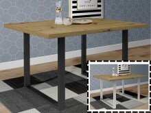 Esstisch >Talbert< in Artisan Eiche aus Metall -...