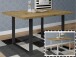 Esstisch >Talbert< in Artisan Eiche aus Metall - 140x74,4x90cm (BxHxT)