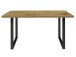 Esstisch >Talbert< in Artisan Eiche Schwarz aus Metall - 140x74,4x90cm (BxHxT)