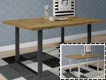 Esstisch >Talbert< in Artisan Eiche aus Metall -...