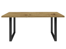 Esstisch >Talbert< in Artisan Eiche aus Metall - 160x74,4x90cm (BxHxT)