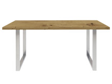 Esstisch >Talbert< in Artisan Eiche aus Metall - 160x74,4x90cm (BxHxT)