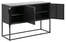 Anrichte >New Haven< in Schwarz aus Stahl - 120x80x40cm (BxHxT)