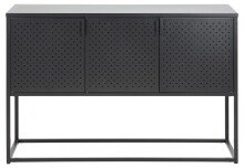 Anrichte >New Haven< in Schwarz aus Stahl - 120x80x40cm (BxHxT)