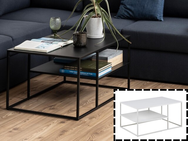 Couchtisch >New Haven< aus Stahl - 90x45x60cm (BxHxT)
