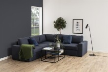 Couchtisch in Schwarz aus Stahl - 90x45x60cm (BxHxT)