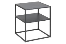 Nachttisch >New Haven< in Schwarz aus Stahl - 45x50,5x40cm (BxHxT)