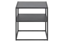 Nachttisch >New Haven< in Schwarz aus Stahl - 45x50,5x40cm (BxHxT)