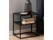 Nachttisch >New Haven< in Schwarz aus Stahl - 45x50,5x40cm (BxHxT)