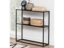 Regal >New Haven< in Schwarz aus Stahl - 79,5x80,5x26cm (BxHxT)