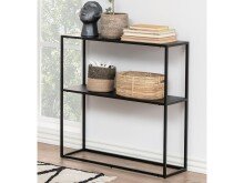 Regal >New Haven< in Schwarz aus Stahl - 79,5x80,5x26cm (BxHxT)