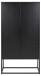 Aktenschrank >New Haven< in Schwarz aus Stahl - 80x150x40cm (BxHxT)
