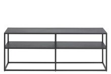 TV-Board >New Haven< in Schwarz aus Stahl - 120x46x30cm (BxHxT)