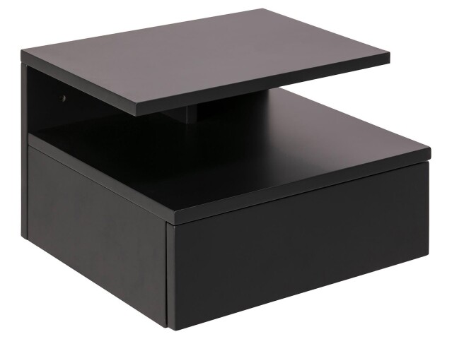 Nachttisch in Dunkelgrau aus MDF - 35x22,5x32cm (BxHxT)