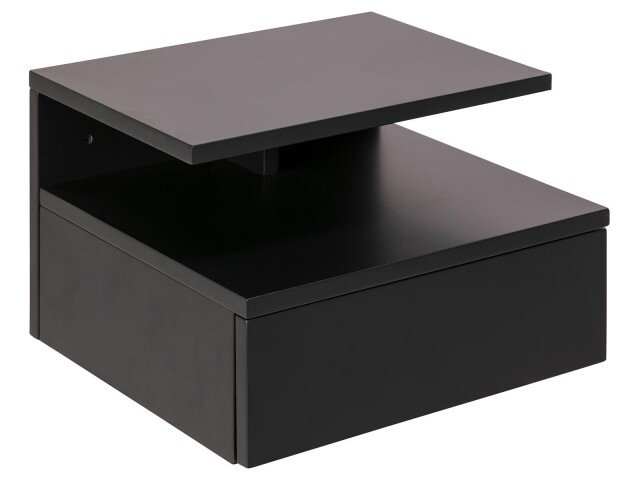 Nachttisch in Dunkelgrau aus MDF - 35x22,5x32cm (BxHxT)