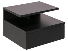 Nachttisch in Dunkelgrau aus MDF - 35x22,5x32cm (BxHxT)