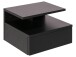 Nachttisch in Dunkelgrau aus MDF - 35x22,5x32cm (BxHxT)
