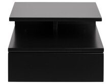 Nachttisch >Randers< in Schwarz aus MDF - 35x22,5x32cm (BxHxT)