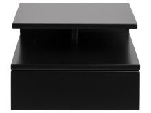 Nachttisch >Randers< in Schwarz aus MDF - 35x22,5x32cm (BxHxT)